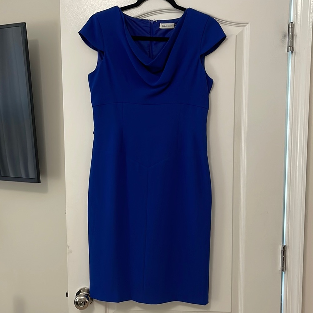 Royal Blue Calvin Klein Work Dress